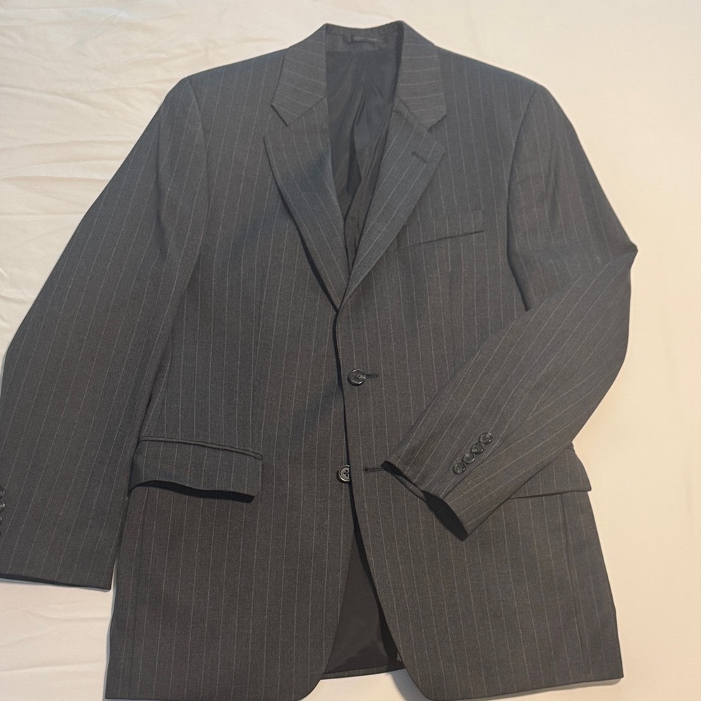 Men's Ralph Lauren Gray Pinstripe Blazer - Size 38R